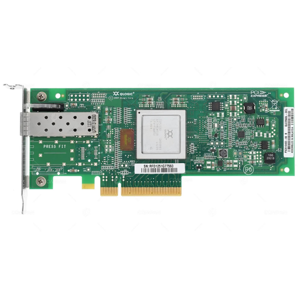 W62DW LP DELL QLOGIC QLE2560 SINGLE PORT 8GB SFP FC PCI-E ADAPTER LOW PROFILE